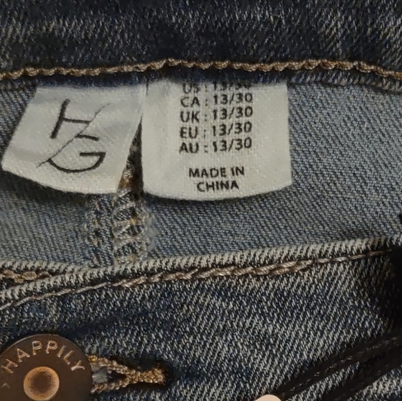 NWT Happily Grey Jeans Pencil Skirt, front split, size 13/30 - Picture 10 of 10